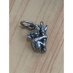 Koala Hanging on Tree Sterling Silver Jewelry Charm